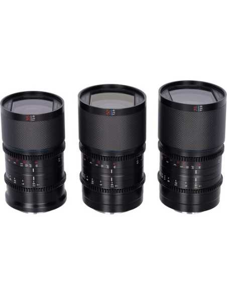 Sirui Saturn T2.9 1.6x Carbon Fiber Full-Frame Anamorphic 3-Lens Set (Sony E, Blue Flare)