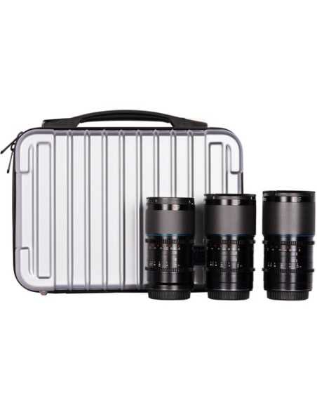 Sirui Saturn T2.9 1.6x Carbon Fiber Full-Frame Anamorphic 3-Lens Set (Sony E, Blue Flare)