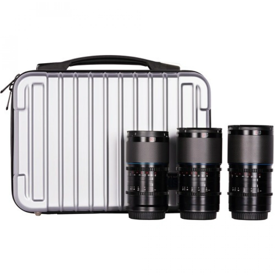 Sirui Saturn T2.9 1.6x Carbon Fiber Full-Frame Anamorphic 3-Lens Set (Sony E, Blue Flare)