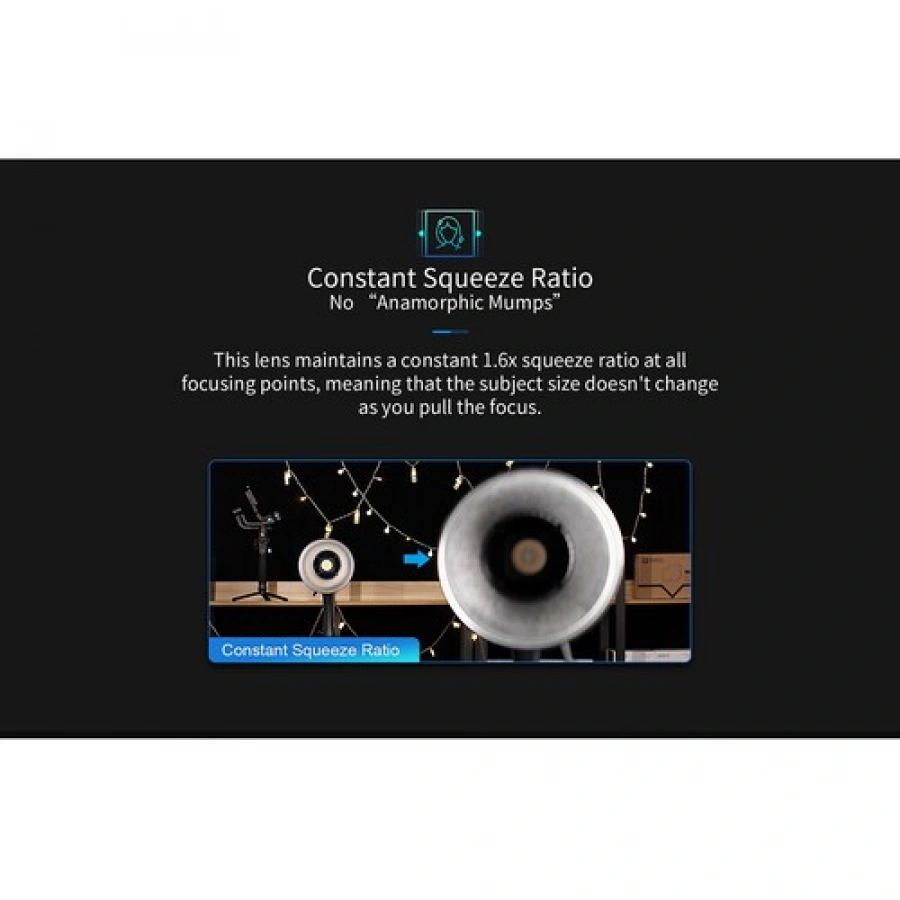 Sirui Saturn T2.9 1.6x Carbon Fiber Full-Frame Anamorphic 3-Lens Set (Sony E, Blue Flare)