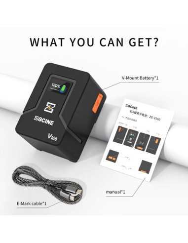 ZGCINE V160 142Wh V-Mount Battery (9600mAh)