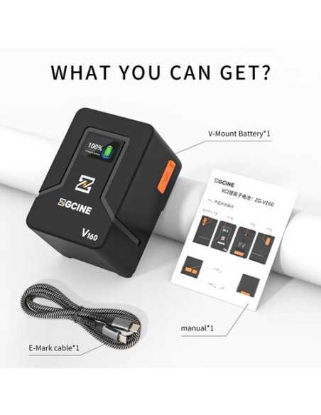 ZGCINE V160 142Wh V-Mount Battery (9600mAh)