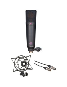 Neumann U 87 Ai MT Large-Diaphragm Multipattern Condenser Microphone Kit with Shockmount and Cable (Black)