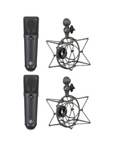 Neumann U 87 Ai MT Large-Diaphragm Multipattern Condenser Microphone (Stereo Set, Black) | Microphones | CAM TOOLS Middle East | Neumann