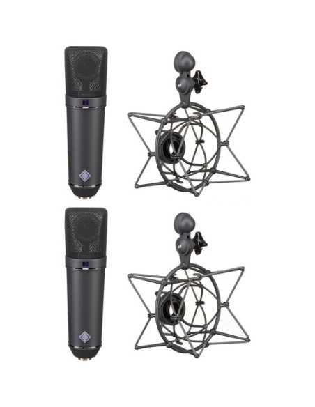 Neumann U 87 Ai MT Large-Diaphragm Multipattern Condenser Microphone (Stereo Set, Black)