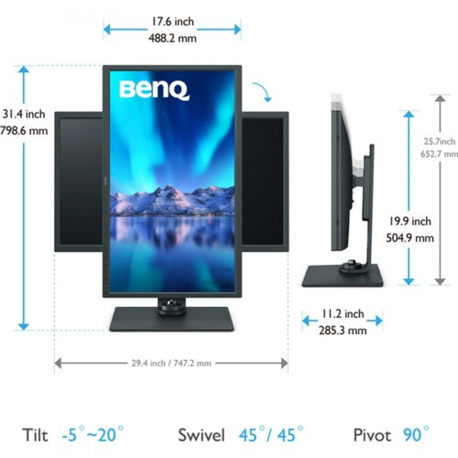 BenQ SW321C 32" 16:9 4K HDR IPS Photo and Video Editing Monitor