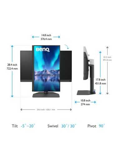 BenQ PhotoVue SW272U 27" 4K HDR Monitor
