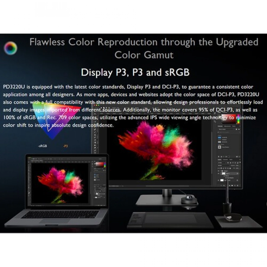 BenQ PD3220U DesignVue Designer 31.5" 16:9 HDR 4K IPS Monitor