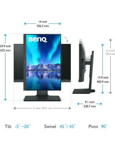 BenQ SW240 24.1" 16:10 PhotoVue IPS Monitor