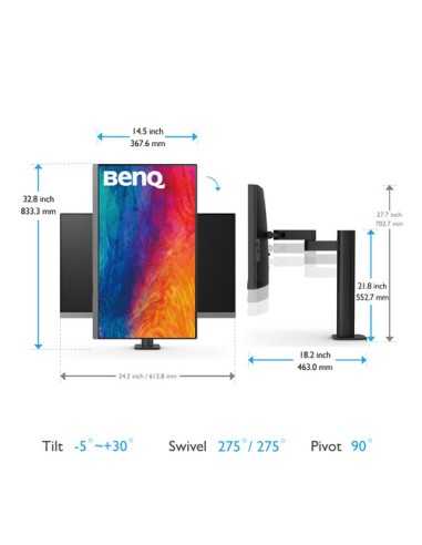 BenQ PD2706UA 27" 4K Creative Monitor (Dark Gray)