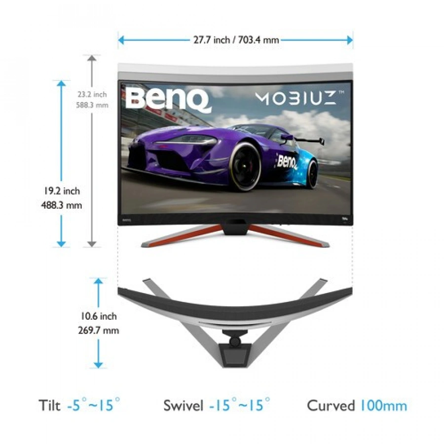 BenQ EX3410R MOBIUZ 34" 21:9 Ultrawide Curved VA Monitor