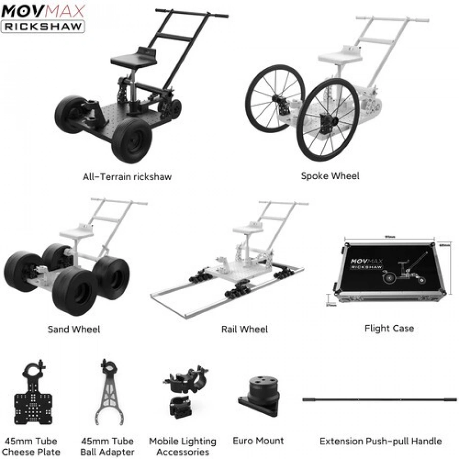 MOVMAX All-Terrain Rickshaw Complete Combo