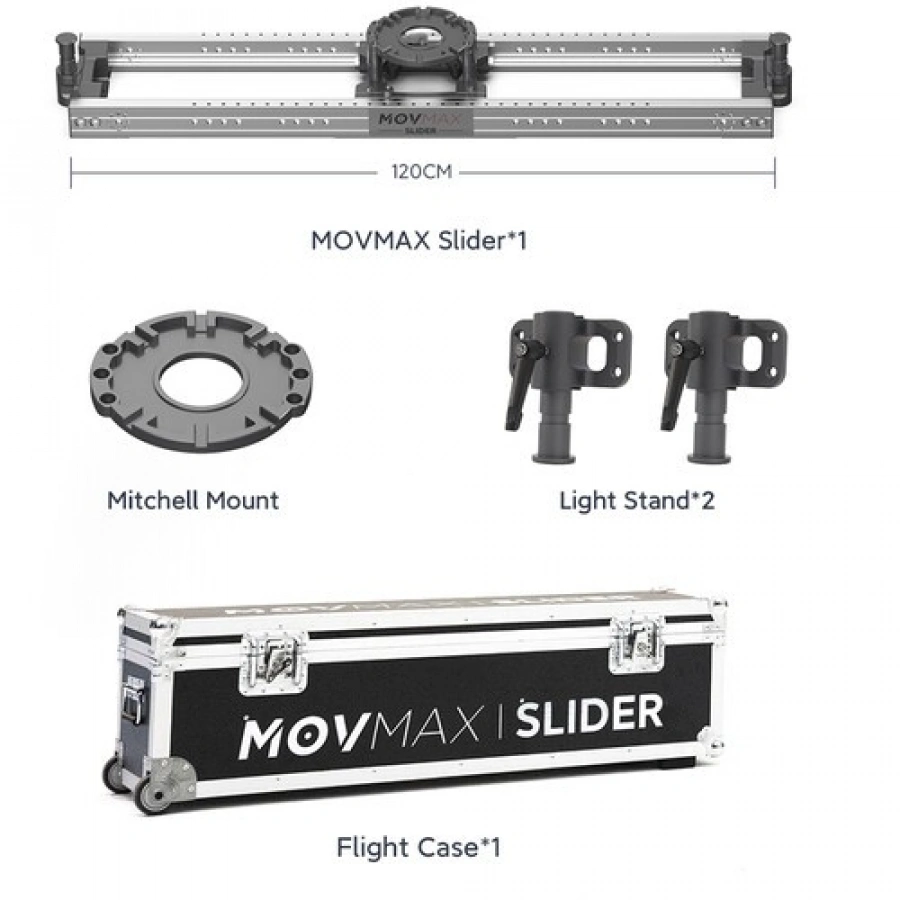 MOVMAX Camera Slider System with Mitchell Mount