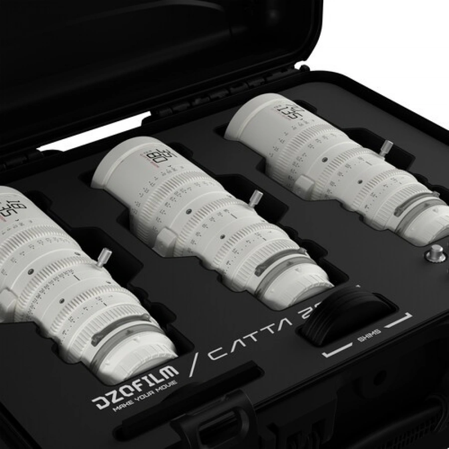 DZOFilm Catta FF 18-35/35-80/70-135mm T2.9 Cine 3-Lens Bundle (Sony E, White)