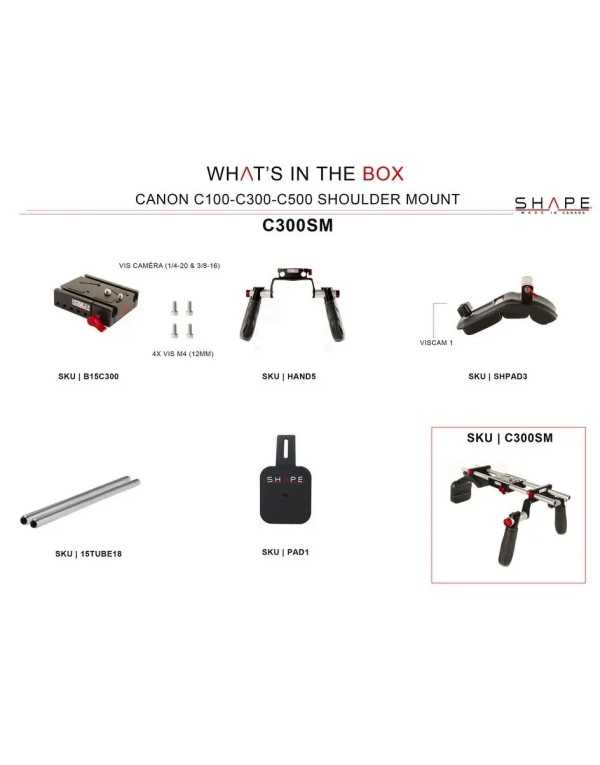 SHAPE CANON C100 C300 C500 SHOULDER MOUNT (C300SM)