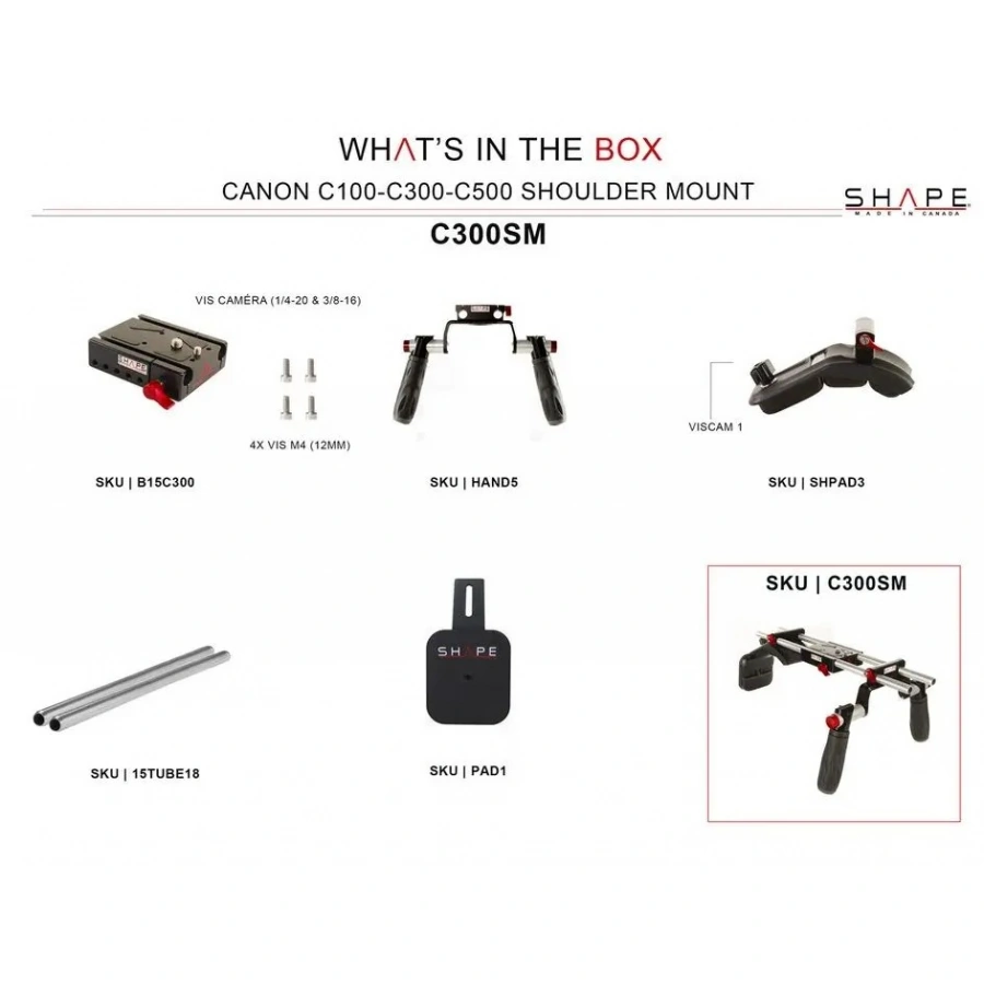 SHAPE CANON C100 C300 C500 SHOULDER MOUNT (C300SM)