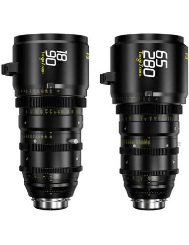 DZOFilm Tango 18-90mm T2.9 & 65-280mm T2.9-4 S35 Zoom Lens Bundle (ARRI PL & Canon EF, Feet)