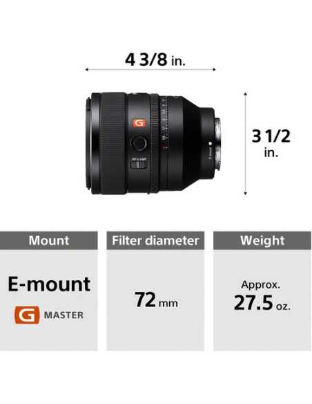 Sony FE 50mm f/1.2 GM Lens (Sony E)