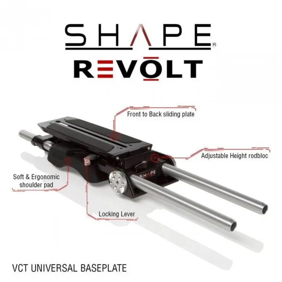 SHAPE BP12 REVOLT VCT Universal Baseplate with Telescopic Handles