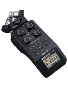 Zoom H6 All Black 6-Input / 6-Track Portable Handy Recorder with Single Mic Capsule (Black)