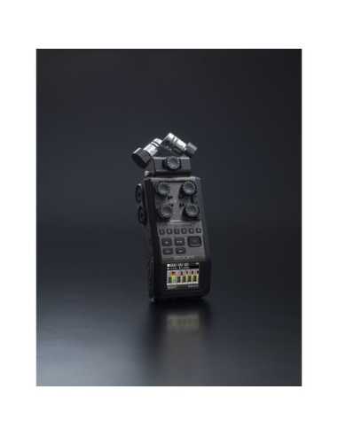 Zoom H6 All Black 6-Input / 6-Track Portable Handy Recorder with Single Mic Capsule (Black)