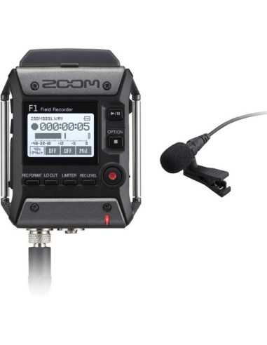 Zoom F1-LP 2-Input / 2-Track Portable Field Recorder with Lavalier Microphone | Digital Recorders | CAM TOOLS Middle East | ZOOM