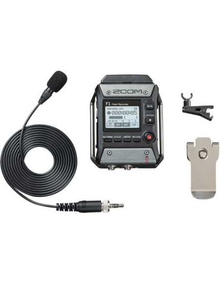 Zoom F1-LP 2-Input / 2-Track Portable Field Recorder with Lavalier Microphone