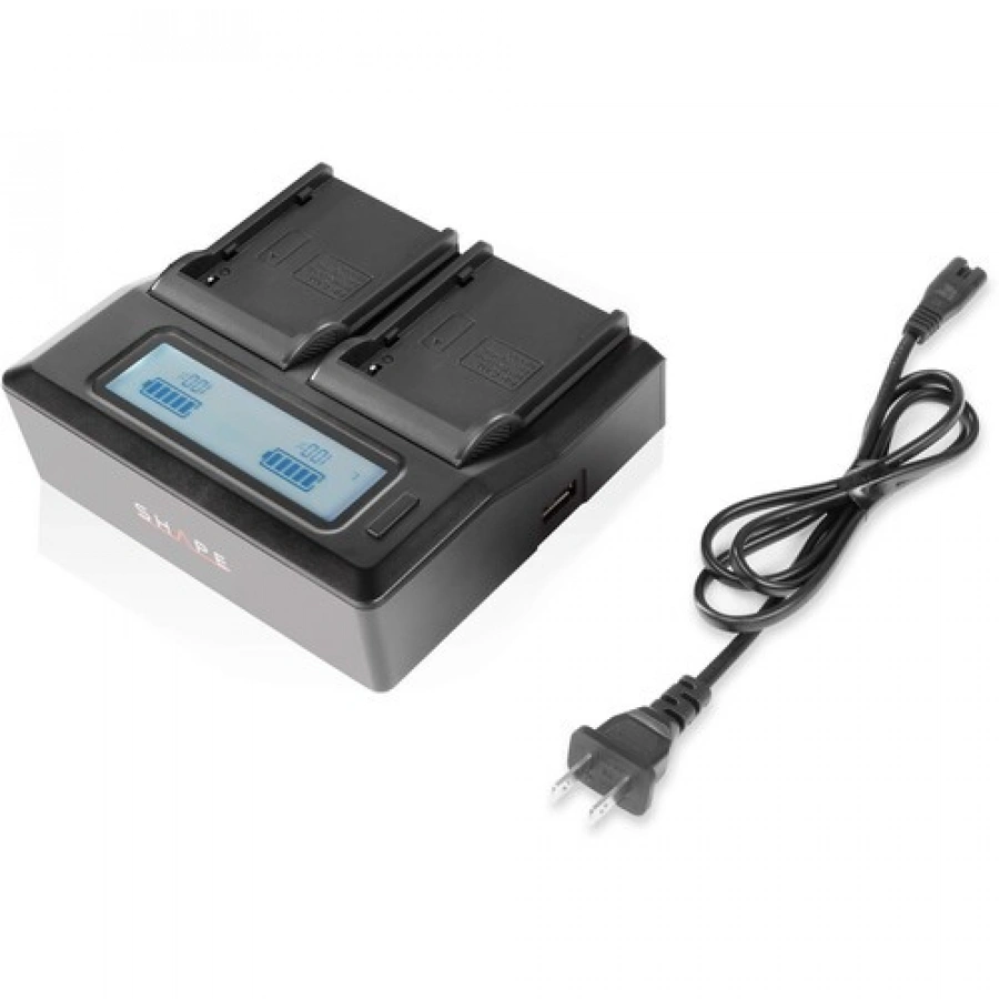 SHAPE Dual BP-975 7.4V Battery Kit with LCD Charger for Canon & RED KOMODO
