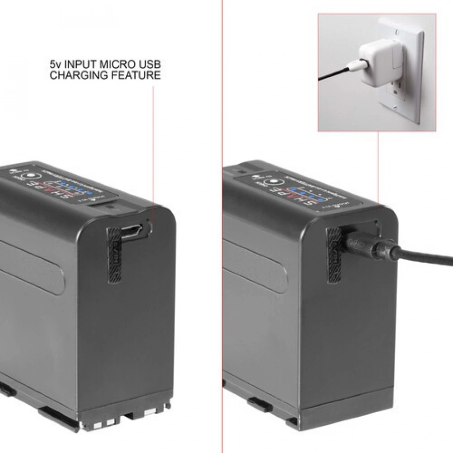 SHAPE Dual BP-975 7.4V Battery Kit with LCD Charger for Canon & RED KOMODO