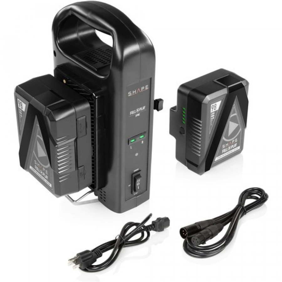 SHAPE Full Play 2 Battery Kit with 2-Bay Vertical Charger (Gold Mount)