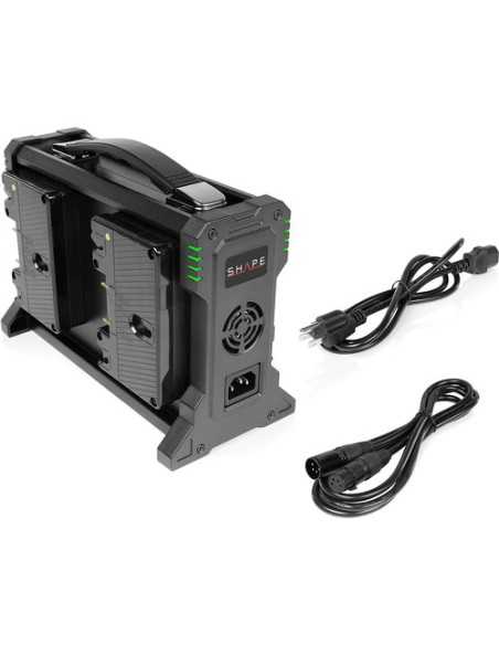 SHAPE FULL PLAY Intelligent 4-Bay Gold Mount Battery Charger