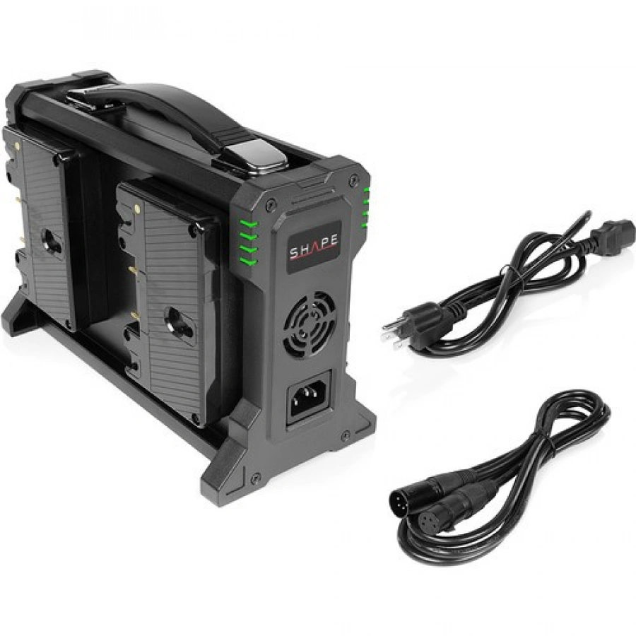 SHAPE FULL PLAY Intelligent 4-Bay Gold Mount Battery Charger