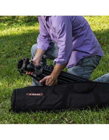 E-Image Studio Tripod with Geared Center Column and Fluid Head Kit