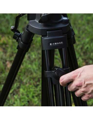 E-Image Studio Tripod with Geared Center Column and Fluid Head Kit