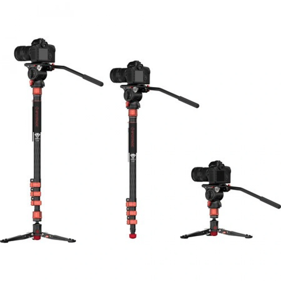 iFootage Cobra 3 Carbon Fiber Monopod with Mini Tripod Base