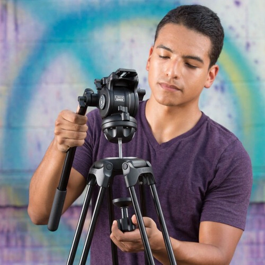 E-Image EG05A2 Two-Stage Aluminum Tripod with GH05 Head (75mm)