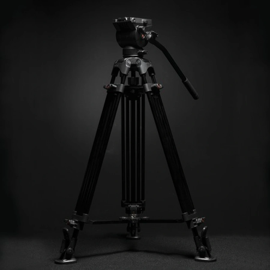 E-Image EG04AS 2-Stage Aluminum Tripod System with GH04 Dual-Base Fluid Head