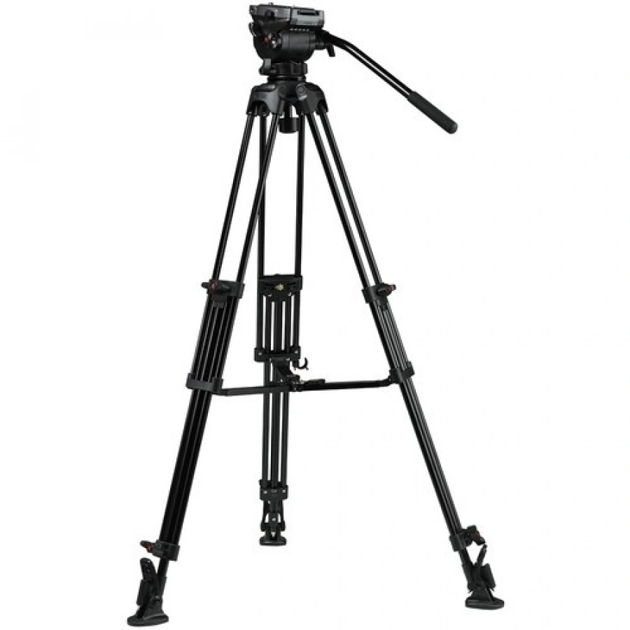 E-Image EG04AS 2-Stage Aluminum Tripod System with GH04 Dual-Base Fluid Head