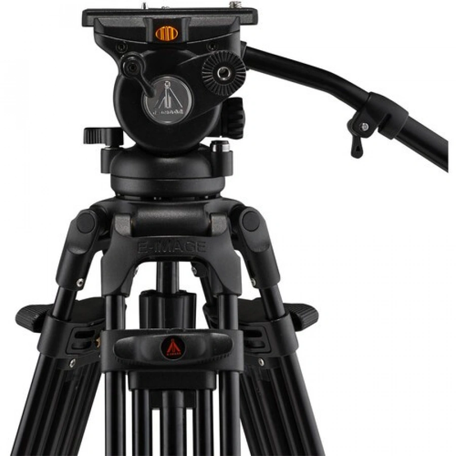 E-Image 2-Stage Aluminum Tripod, Fluid Head, and Dolly Kit (15.4 lb Payload)