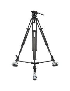 E-Image 2-Stage Aluminum Tripod, Fluid Head, and Dolly Kit (15.4 lb Payload)