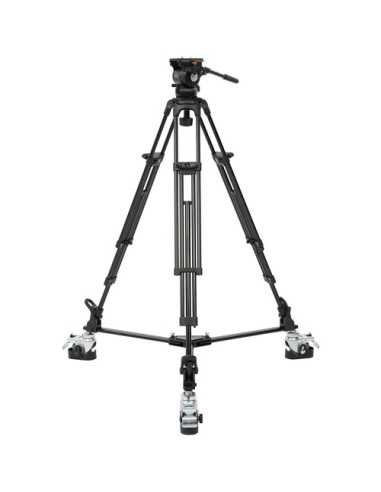 E-Image 2-Stage Aluminum Tripod, Fluid Head, and Dolly Kit (15.4 lb Payload) | Photography Tripods | CAM TOOLS Middle East | E-Image