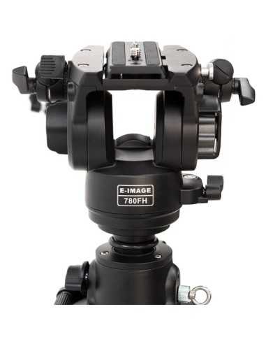 E-Image 2-Stage Aluminum Tripod with 780FH Fluid Head and Dolly Kit