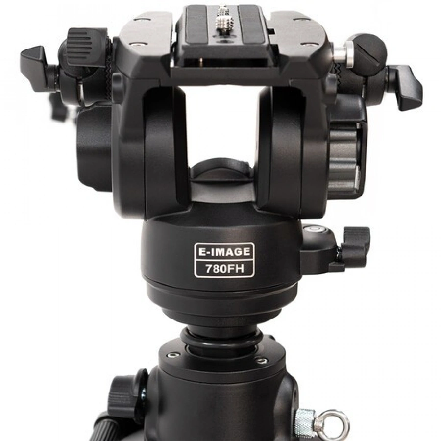 E-Image 2-Stage Aluminum Tripod with 780FH Fluid Head and Dolly Kit