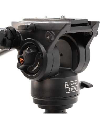E-Image 2-Stage Aluminum Tripod with 780FH Fluid Head and Dolly Kit