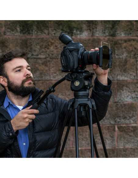 E-Image EG08A2 2-Stage Aluminum Tripod System with GH08 Fluid Head (75mm)