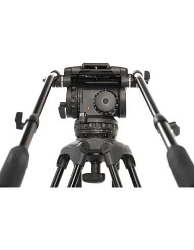E-Image GH25 Video Head & GA102 2-Stage Aluminum Tripod & Dolly System