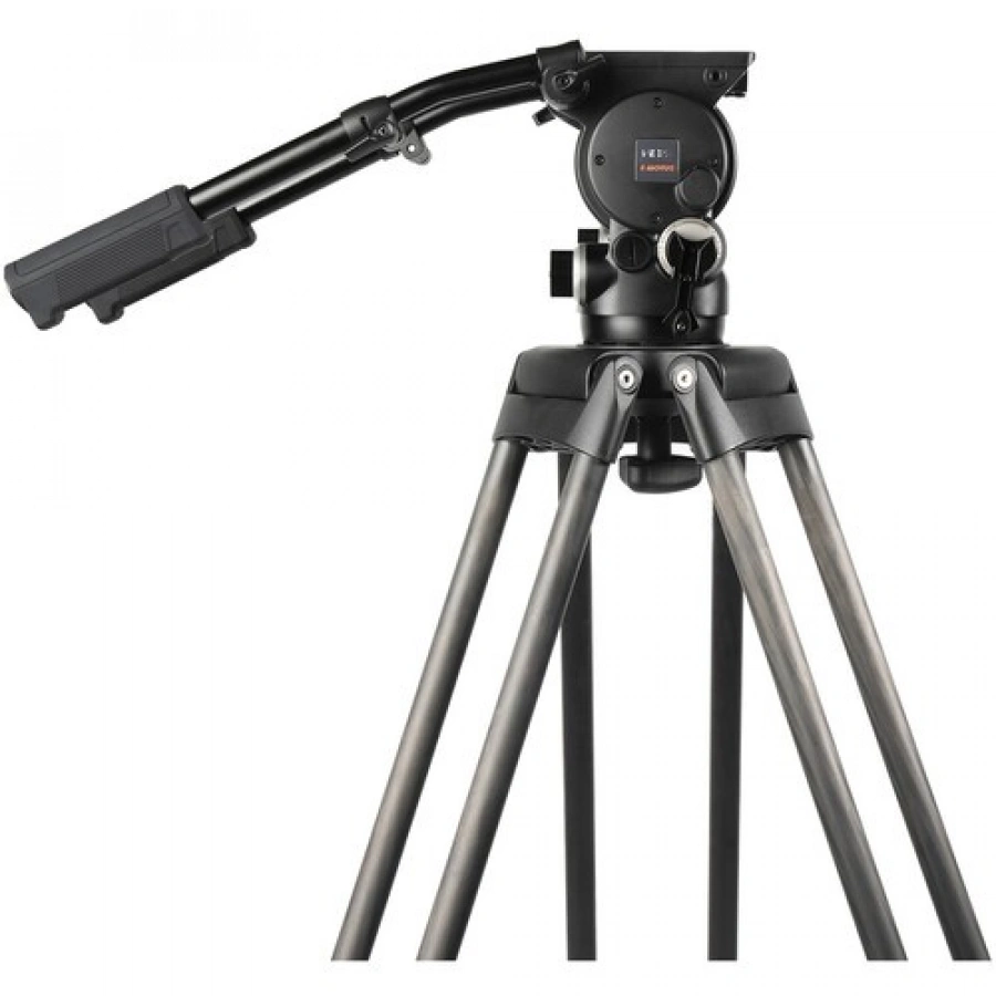 E-Image 3-Stage Carbon Fiber Tripod | Fluid Head & 100mm Leveling Ball