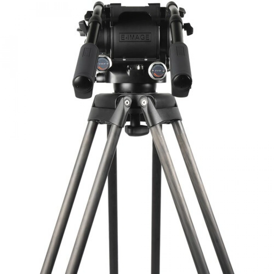 E-Image 3-Stage Carbon Fiber Tripod | Fluid Head & 100mm Leveling Ball