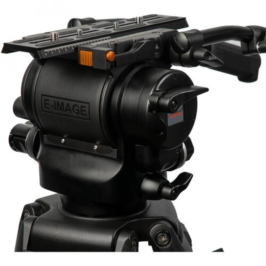 E-Image 3-Stage Carbon Fiber Tripod | Fluid Head & 100mm Leveling Ball