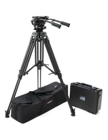 E-Image 3-Stage Carbon Fiber Tripod System with Fluid Head and 100mm Leveling Ball (Payload 48.5 lb) | Video Tripods | CAM TOOLS Middle East | E-Image